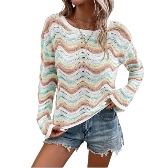 SHEIN Sweaters - ❤️ SHEIN Sweater chevron design Size Large
